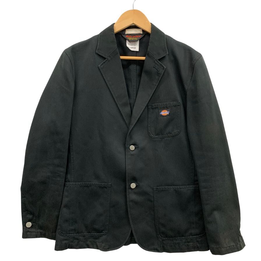 中古◆ブラウニー×ディッキーズ 2Bテーラードジャケット ブラック メンズ Lサイズ BROWNY × Dickies 【AFB32】