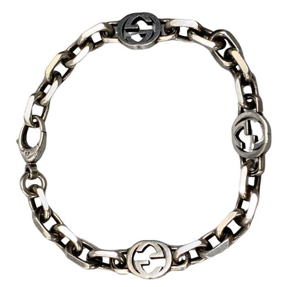 グッチ ブレスレット インターロッキングG シルバー925 メンズ GUCCI