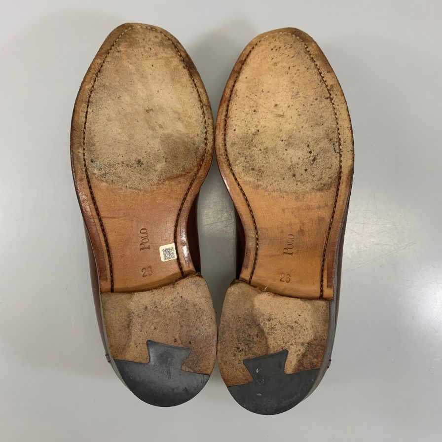 ポロ ラルフローレン レザーシューズ タッセルローファー 日本製 メンズ サイズ26cm ブラウン Polo Ralph Lauren 約26.0cm【AFC6】
