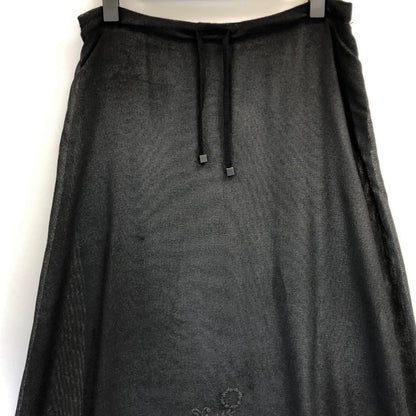 フェンディ ジーンズ スカート サイドファスナー 刺繍 ブラック レディース サイズI40 FENDI JEANS【AFB14】