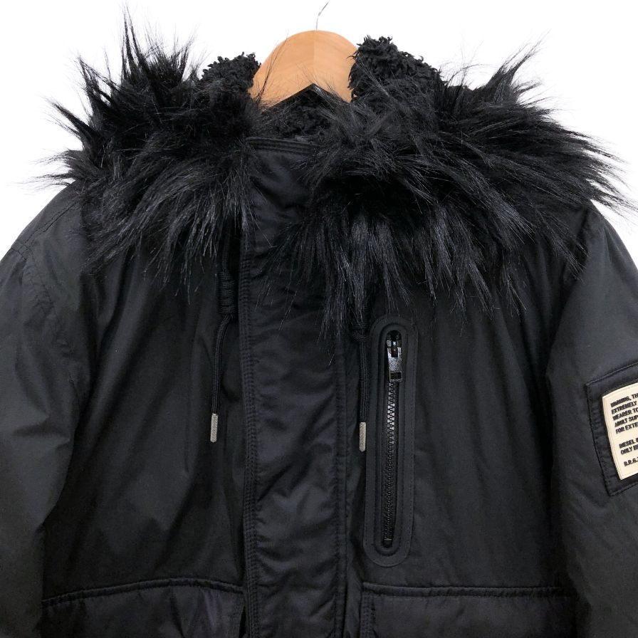 美品◆ディーゼル N-3B フライトジャケット ブルゾン ブラック メンズ L DIESEL 【AFA12】