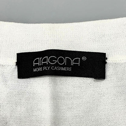 中古◆アラゴナ 半袖コットンカットソー ホワイト サイズ42 レディース ARAGONA 【AFB33】
