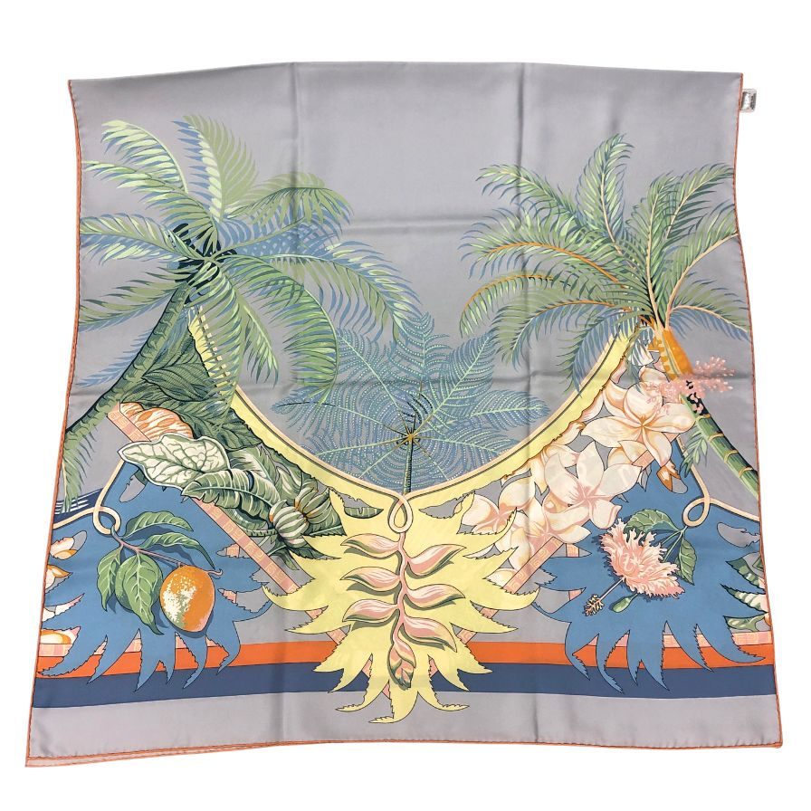エルメス スカーフ レクタングル ALOHA アロハ 総柄 シルク レディース HERMES【AFI20】