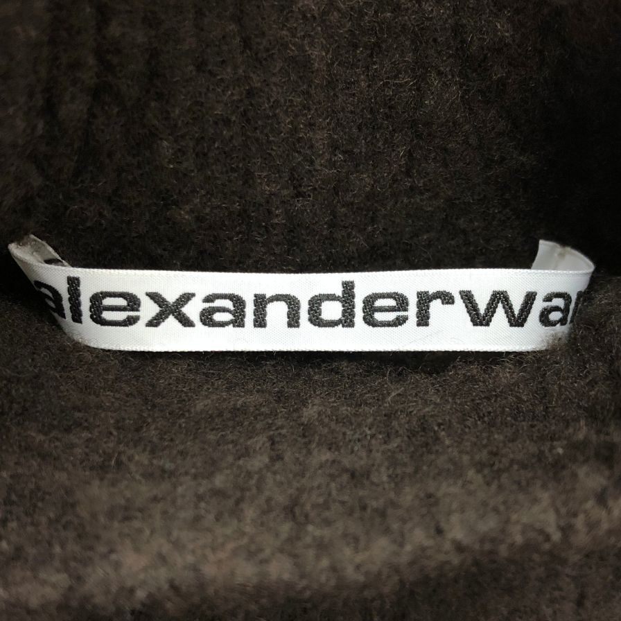 中古■アレキサンダーワン ワンピース 22FW ウール カシミア ニット 長袖 変形 ロング丈 ブラウン レディース サイズXS Alexander Wang 【AFB6】