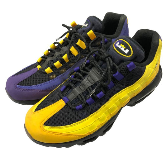 ナイキ スニーカー エアマックス95 レブロン レイカーズ CZ3624-001 メンズ サイズ27cm イエロー パープル Nike Air Max 95 NRG 約27.0cm【AFC1】