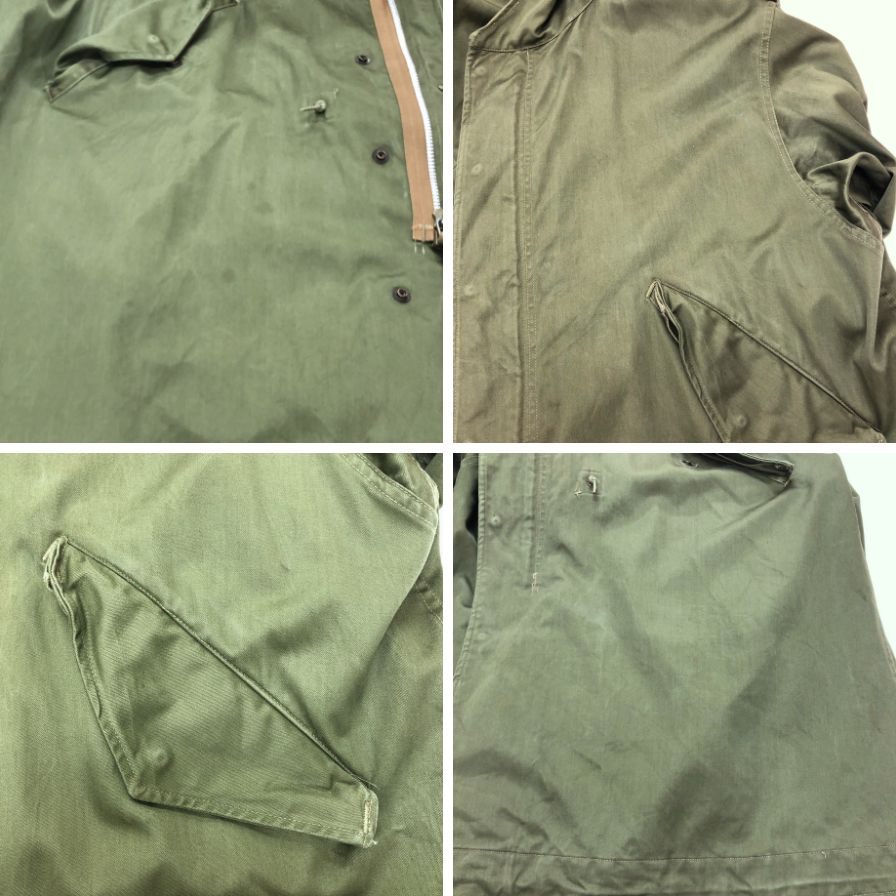 vintage ビンテージ☆オリーブグリーン モッズコート 古着 90s KOMAN オリーブ コットンサテン ビッグシルエット