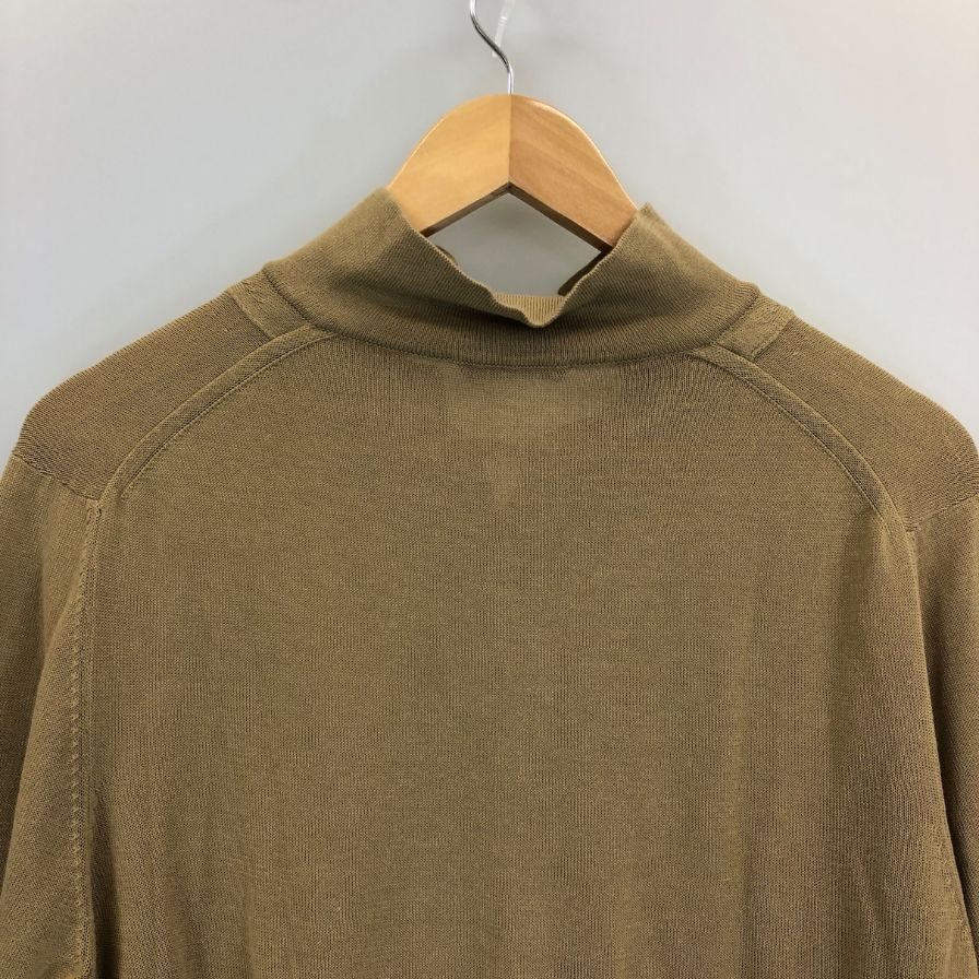 美品◆ザノーネ ニット 襟付き コットン メンズ ベージュ サイズ 48 ZANONE 【AFB17】