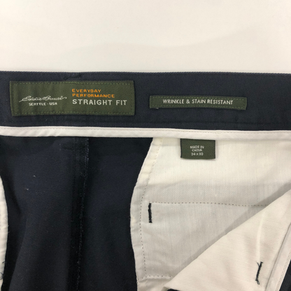 エディーバウアー スラックス ストレートフィット 2タック メンズ ネイビー サイズ34×30 EDDIE BAUER 【AFB36】