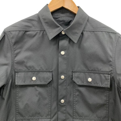極美品◆リックオウエンス 長袖シャツ ナイロン アウター 23SS RU01C4729-TF ブラック サイズ48 メンズ Rick Owens 【AFA2】