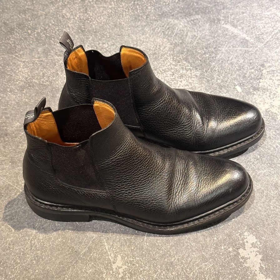 パラブーツ サイドゴアブーツ シャンフォート グレインレザー ブラック サイズUK6.5 Paraboot ブーツ 約25.5cm【LA】【中古】