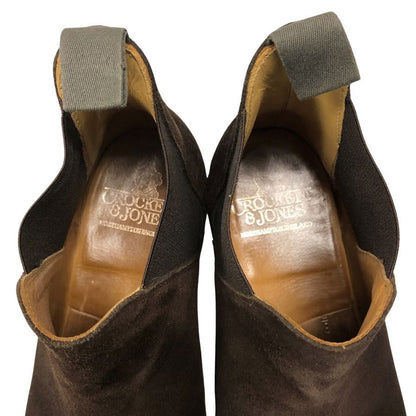 クロケット&ジョーンズ サイドゴアブーツ チェルシー 341ラスト スエード メンズ サイズUK8E ブラウン CROCKETT&JONES CHELSEA8 ブーツ 約26.5cm【LA】【中古】