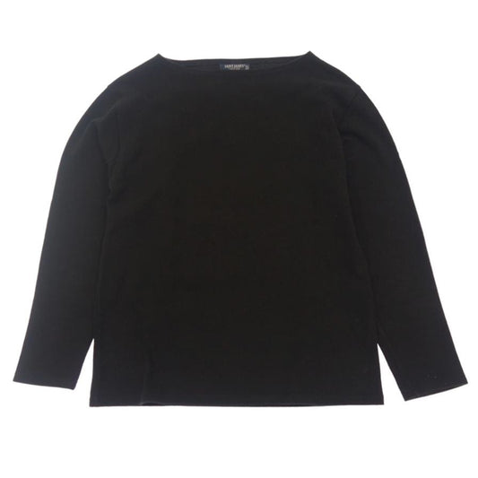 美品◆セントジェームス カットソー バスクシャツ ギルド ウエッソン レディース XS表記 ブラック SAINT JAMES L'ATELIER OUESSANT GUILD 【AFB34】