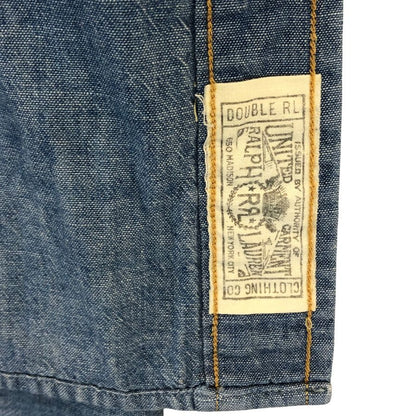 美品◆ダブルアールエル ラルフローレン 90S デニムウエスタンシャツ コンチョボタン ブルー系 メンズ サイズ1 RRL RALPH LAUREN 【AFB19】