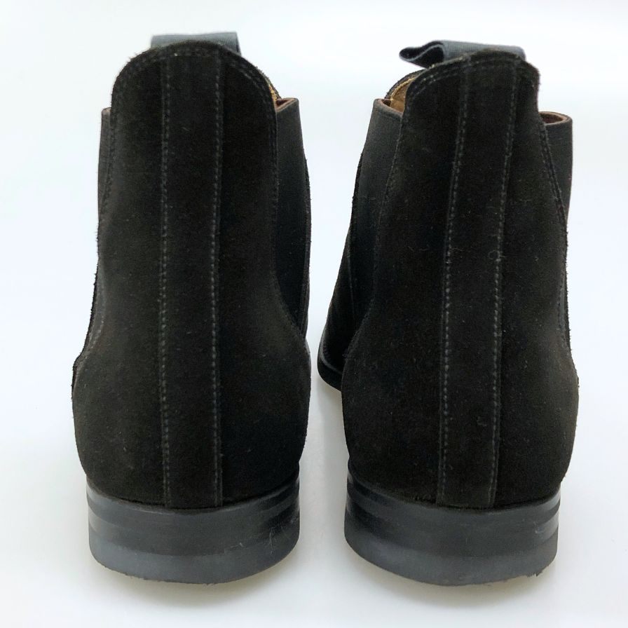 クロケット＆ジョーンズ チェルシー ブラック スエード サイズUK7.5 Crockett&Jones スエードシューズ 約26.0cm【LA】【中古】