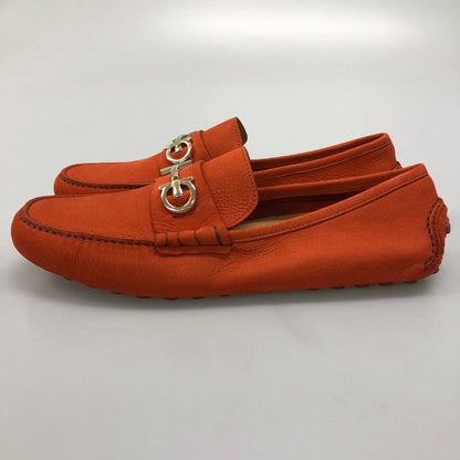 サルヴァトーレ フェラガモ ドライビングシューズ ガンチーニ ローファー レザー オレンジ メンズ サイズ11 Salvatore Ferragamo 約29.0cm【AFC2】