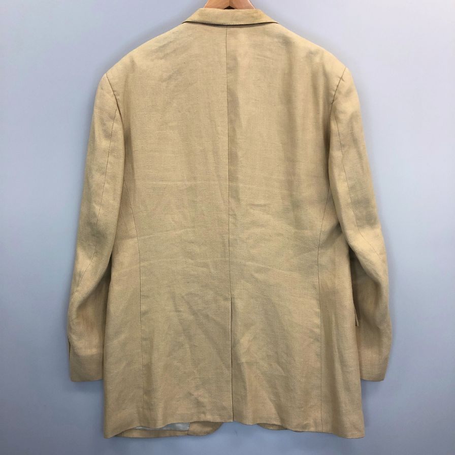 美品◆ポロ ラルフローレン 2Bジャケット リネン メンズ サイズ96A7表記 Polo by Ralph Lauren 【AFB21】