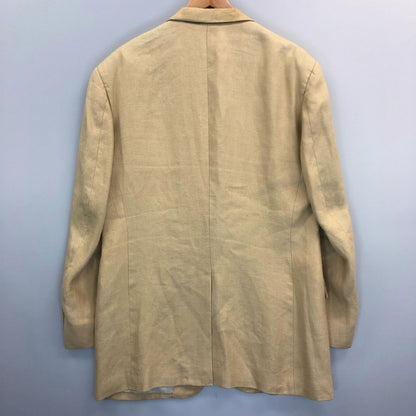 美品◆ポロ ラルフローレン 2Bジャケット リネン メンズ サイズ96A7表記 Polo by Ralph Lauren 【AFB21】