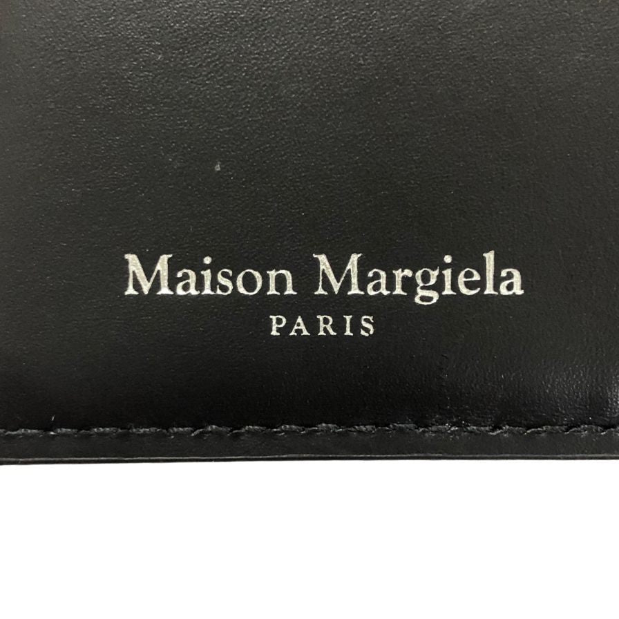 メゾンマルジェラ カードケース レザー 4ステッチ S55UI0203 ユニセックス ブラック Maison Margiela【AFI4】