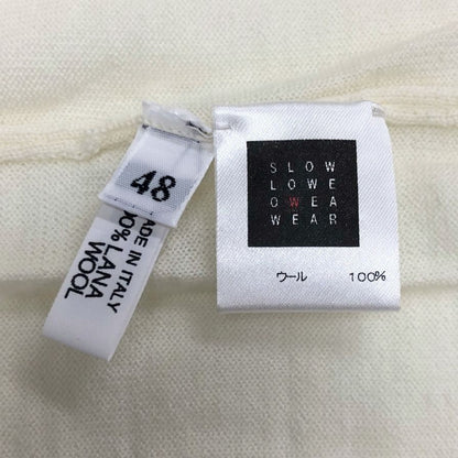 美品◆ザノーネ  Vネック ニット ウール アイボリー サイズ48 メンズ ZANONE 【AFB7】
