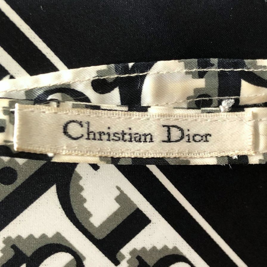 クリスチャン ディオール 長傘 トロッター ヴィンテージ レディース ブラック ホワイト Christian Dior