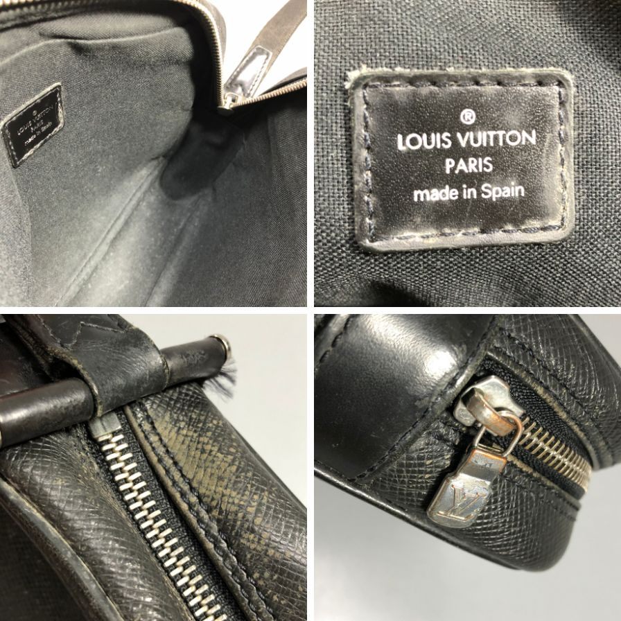 ルイヴィトン  タイガ カードケース アンヴェロップ カルト ドゥ ヴィジット グリズリ M30928 ブラック Louis Vuitton【AFE6】