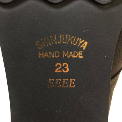 新宿屋 レザースニーカー オーストリッチ 2781-085 ブラック 23cm レディース shinjukuya 約23.0cm【7F2-1】