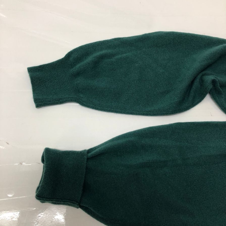 中古◆バランタイン ミドルネック ニット セーター カシミヤ100% スコットランド製 正規タグ メンズ サイズ46 グリーン BALLANTYNE 【AFB13】
