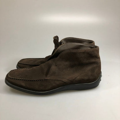 トッズ チャッカブーツ ドライビング スエード ブラウン サイズ7.5 ※紐なし  TODS 約26.5cm【AFC47】