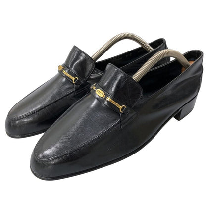 バリー ビットローファー ゴールド 金具 レザー ブラック メンズ サイズUK7 BALLY 約25.0cm【AFC35】