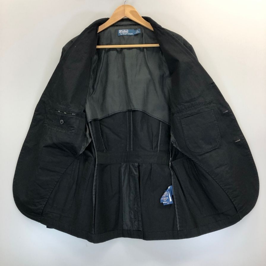 美品◆ポロラルフローレン テーラードジャケット 3B ブラック メンズ サイズ38R Polo Ralph Lauren 【AFB10】
