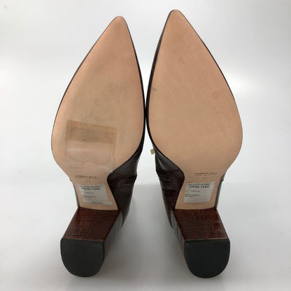 ペリーコ ブーツ クロコ型押し ブラウン系 レディース サイズ37 PELLICO 約23.5cm【AFC2】