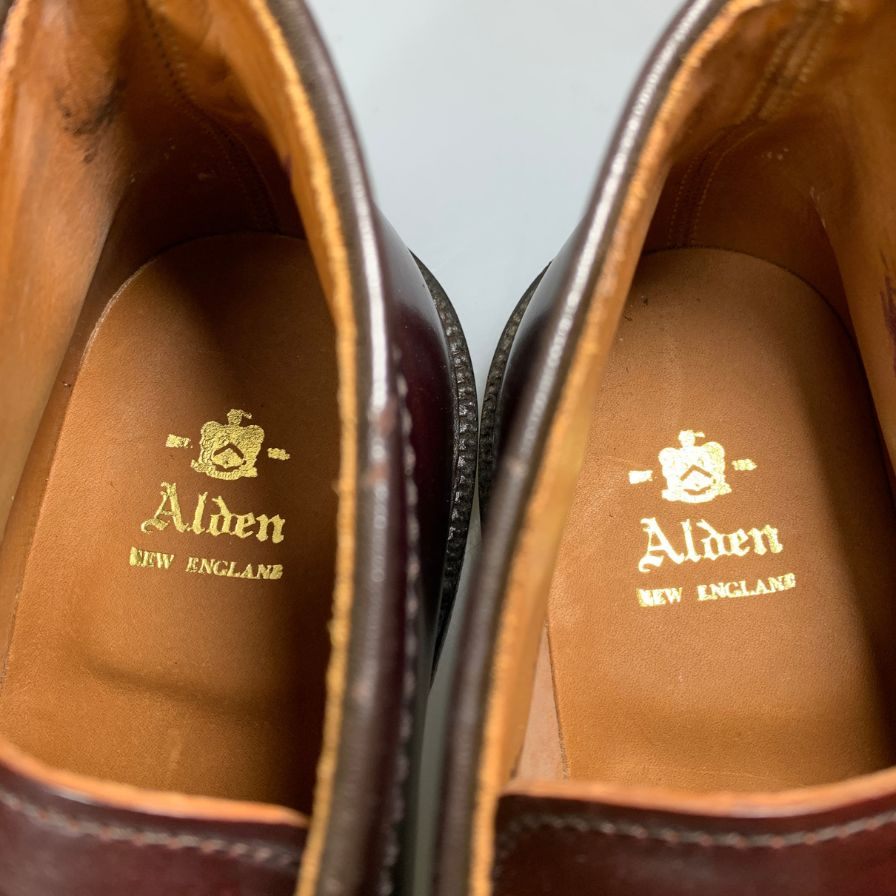 オールデン 1339 チャッカブーツ シェルコードバン バーガンディ メンズ サイズ US7.5E バリーラスト ALDEN ブーツ 約25.5cm【LA】【中古】