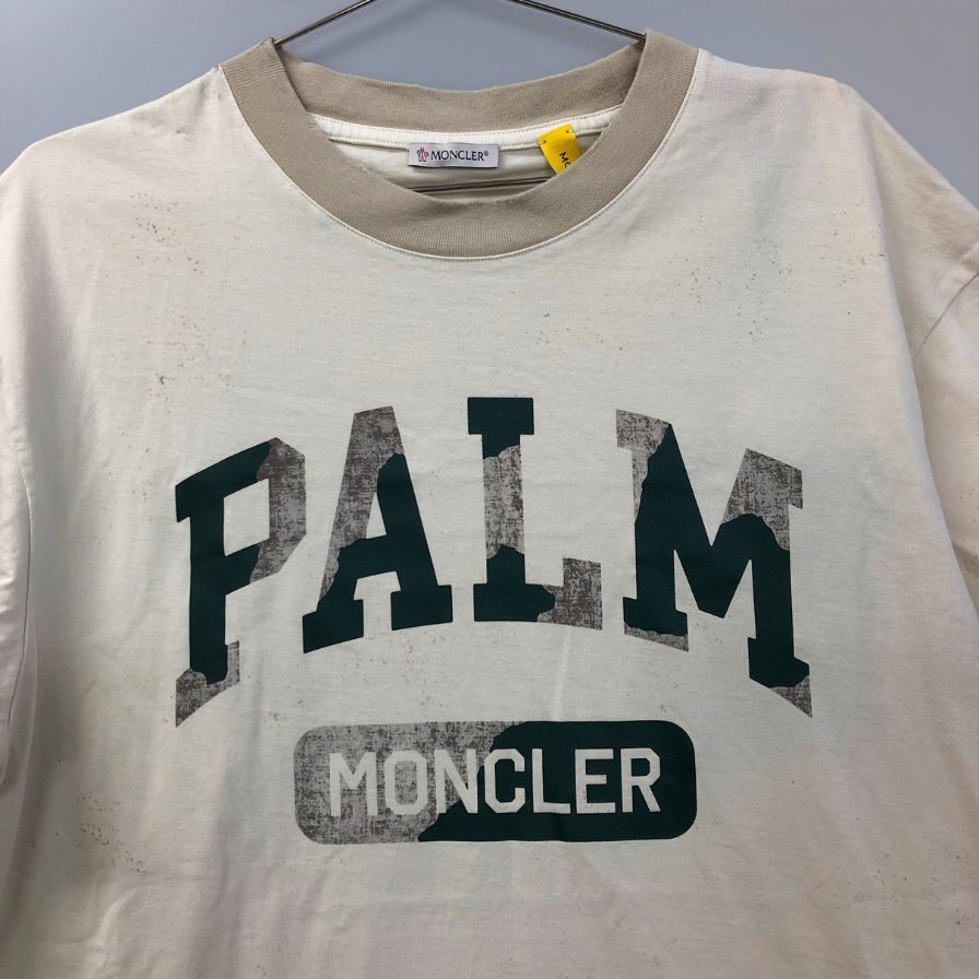 美品◆パームエンジェルス モンクレール コラボ  C-SCOM-23-4827 I209L8C00002 M3637 メンズ サイズ  M ベージュ  ANGELS Palm Angels MONCLER 【AFB5】