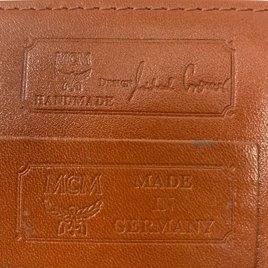 エムシーエム カードケース レザー ロゴ ブラウン ユニセックス MCM【AFI12】