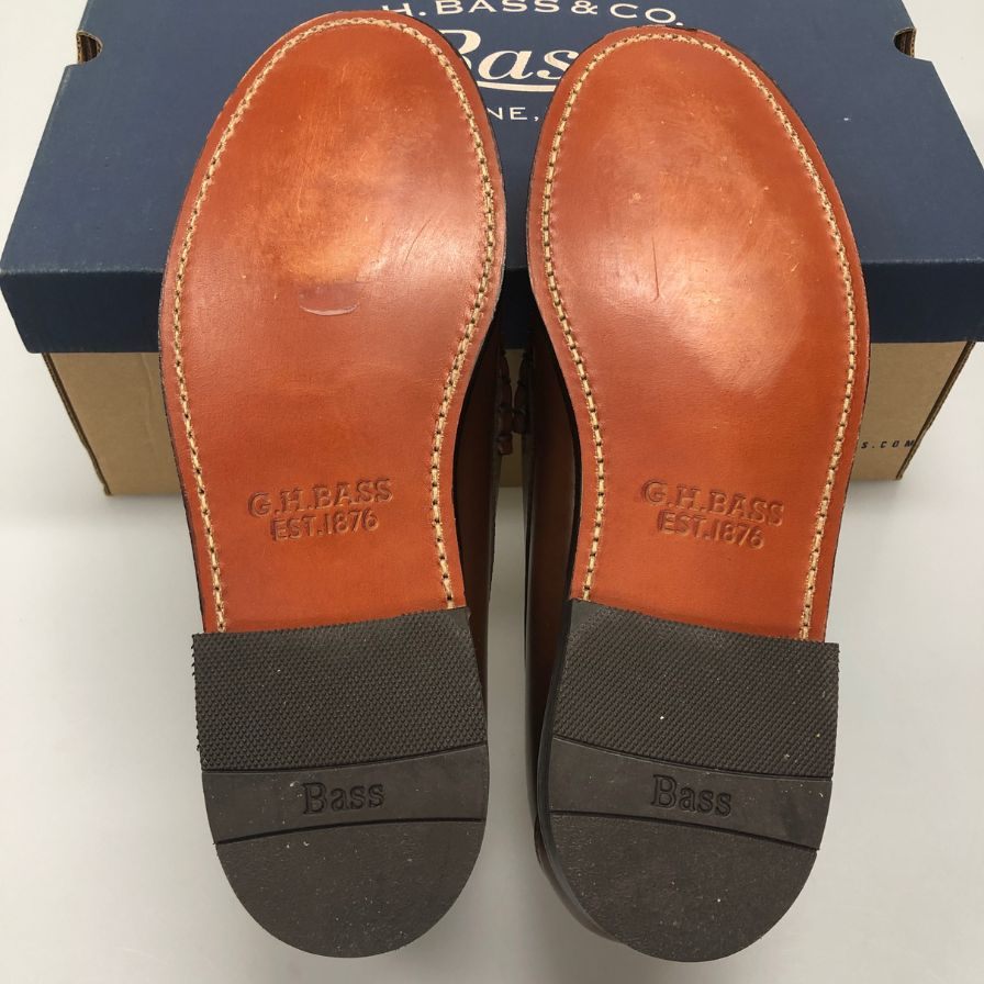 ジーエイチバス ローファー ウィージャンズ ラーソン モカ サイズ8 メンズ ブラウン系 G.H.Bass&Co. WEEJUNS LARSON ローファー 約26.0cm【LA】【中古】