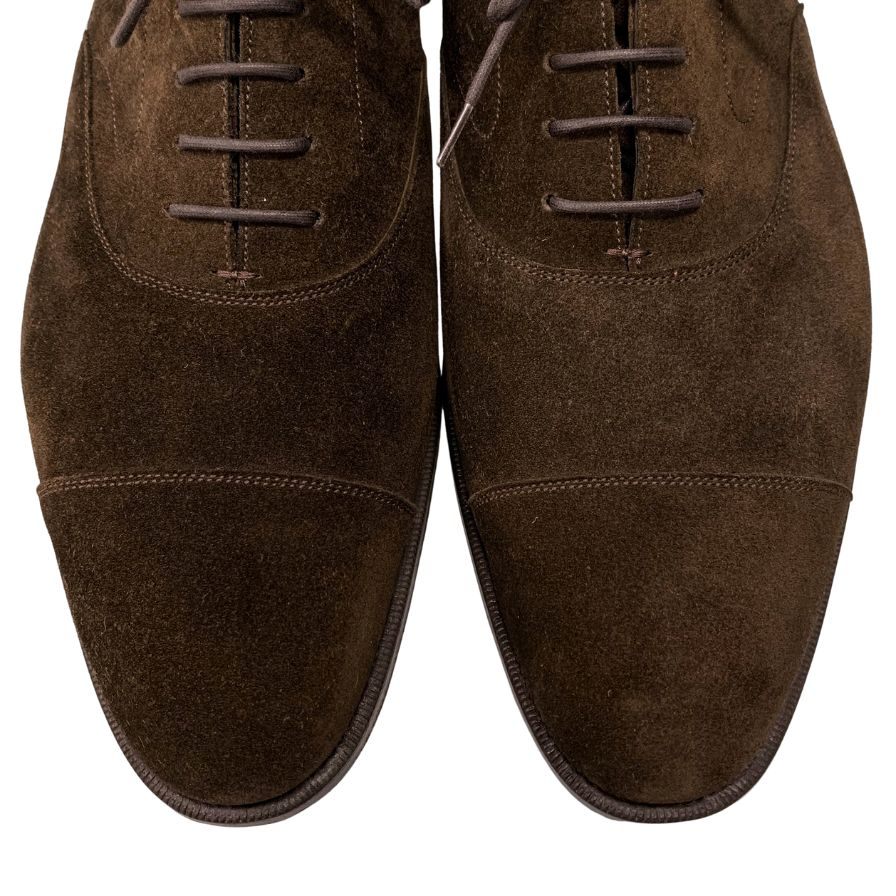 エドワードグリーン レザーシューズ チェルシー スエード ブラウン UK10.5 メンズ 革靴 シューツリー付き Edward Green ビジネスシューズ 約29.0cm【LA】【中古】