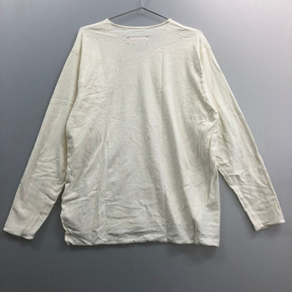 美品◆バーベルオブジェクト Vトップ トップス シルク混 日本製 bo-07c02 メンズ サイズ2 ホワイト barbell object 【AFB13】