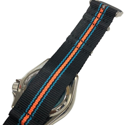 セイコー バンフォード コラボ 腕時計 自動巻 5スポーツ SBSA315 シルバー 青文字盤 SEIKO BAMFORD【AFI5】