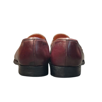 クロケット&ジョーンズ レザーシューズ ボストン バーガンディ サイズUK6E   Crockett&Jones ローファー 約24.5cm【LA】【中古】