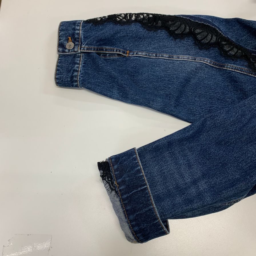 美品◆ステラマッカートニー デニムジャケット レース レディース サイズ42 STELLA McCARTNEY 【AFA6】