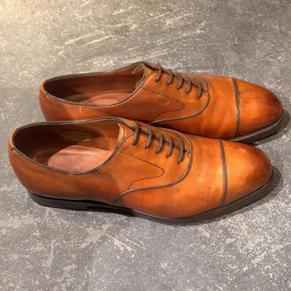 エドワードグリーン レザーシューズ ストレートチップ チェルシー 202ラスト チェスナット UK6E EDWARD GREEN ビジネスシューズ 約24.5cm【LA】【中古】