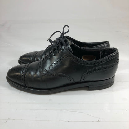イード＆レイヴェンスクロフト レザーシューズ セミブローグ 4ワラント ブラック サイズUK6 メンズ Ede & Ravenscrof 約24.5cm【AFC28】