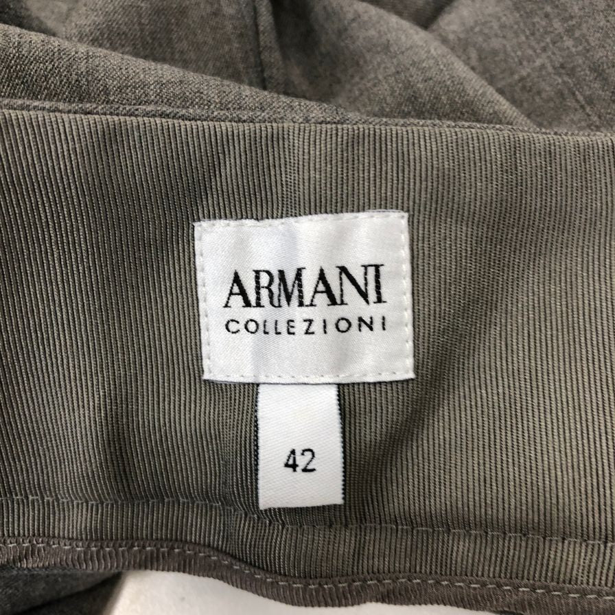 アルマーニ コレッツォーニ スラックス ウール レディース グレー系 サイズ42 ARMANI COLLEZIONI 【AFB22】