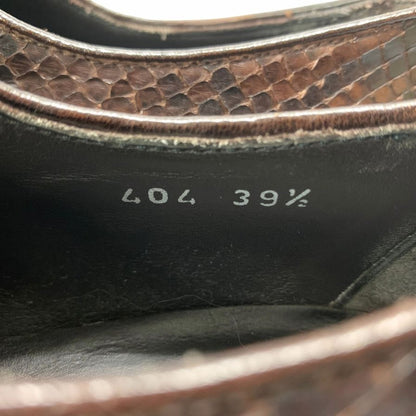 ジョルジオアルマーニ レザーシューズ 404 パイソン ブラウン サイズ39.5 メンズ GIORGIO ARMANI 約24.5cm【AFC33】