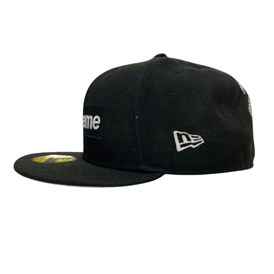 シュプリーム ニューエラ ベースボール キャップ 21ss Champion Ship Box Logo 刺繍 デザイン ブラック 7 5/8（60.6cm) Supreme NEW ERA【AFI20】