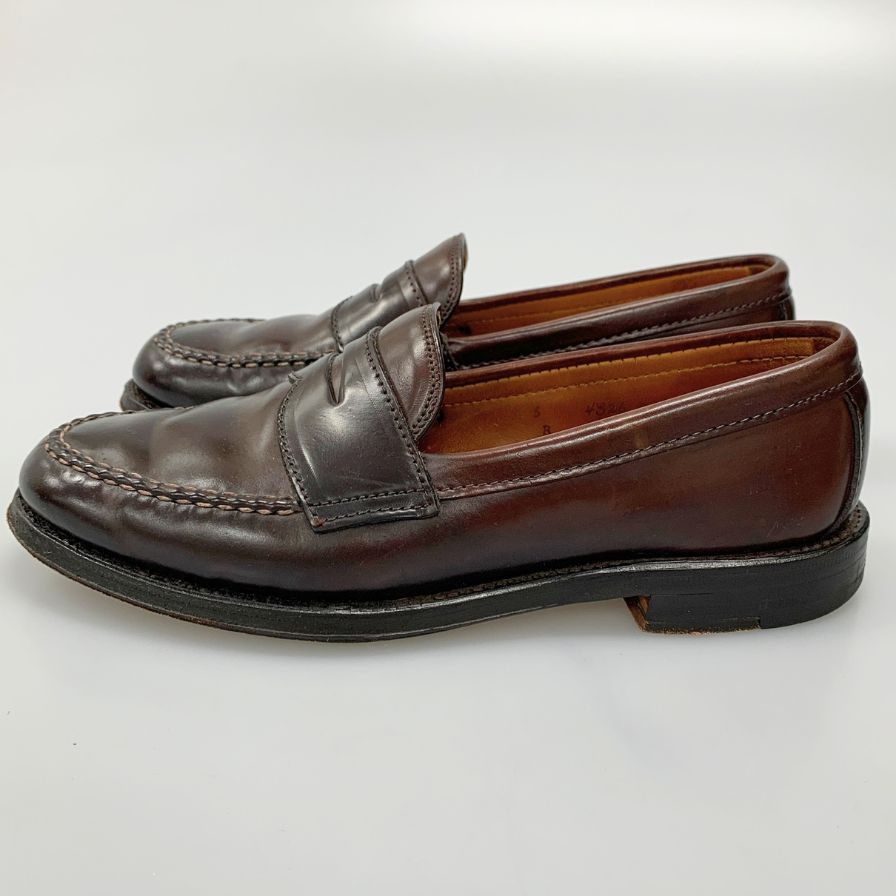 オールデン ユナイテッドアローズ コインローファー コードバン レザー 99161 別注 ブラウン メンズ サイズ6 Alden UNITED ARROWS ローファー 約24.0cm【LA】【中古】