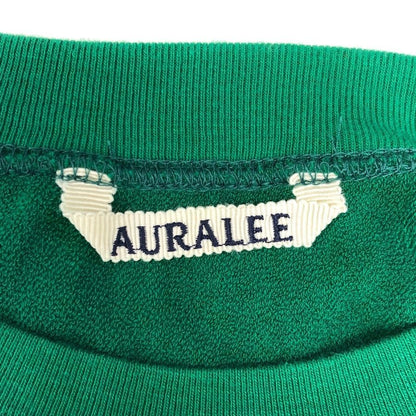 美品◆オーラリー  スウェット トップス サイドリブ A23SPO1NU ELASTIC HIGH GAUGE SWEAT メンズ サイズ4 グリーン AURALEE 【AFB43】