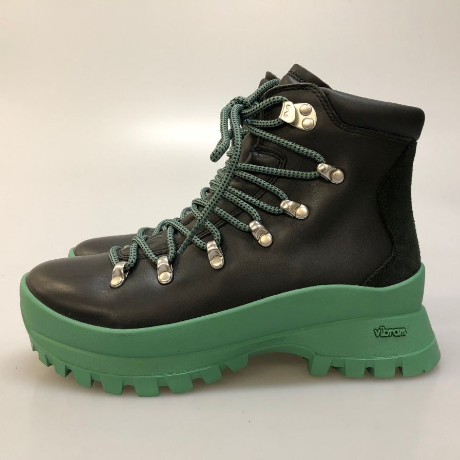メレル ブーツ トレッキングブーツ Bristol MID レディース サイズ24.5 ブラック グリーン系 MERRELL 約24.5cm【AFD6】