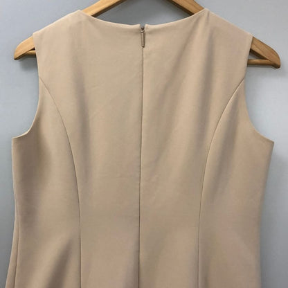 美品◆ルネ ワンピース ノースリーブ リフティングヘム ポリエステル 5716060 ベージュ レディース サイズ38 Rene 【AFB5】