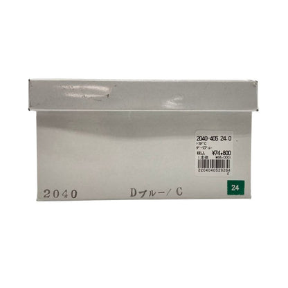 新宿屋 レザーサンダル レザー×リザード 2040-405 ブルー×ホワイト 24.0cm レディース shinjukuya 約24.0cm【7-6】